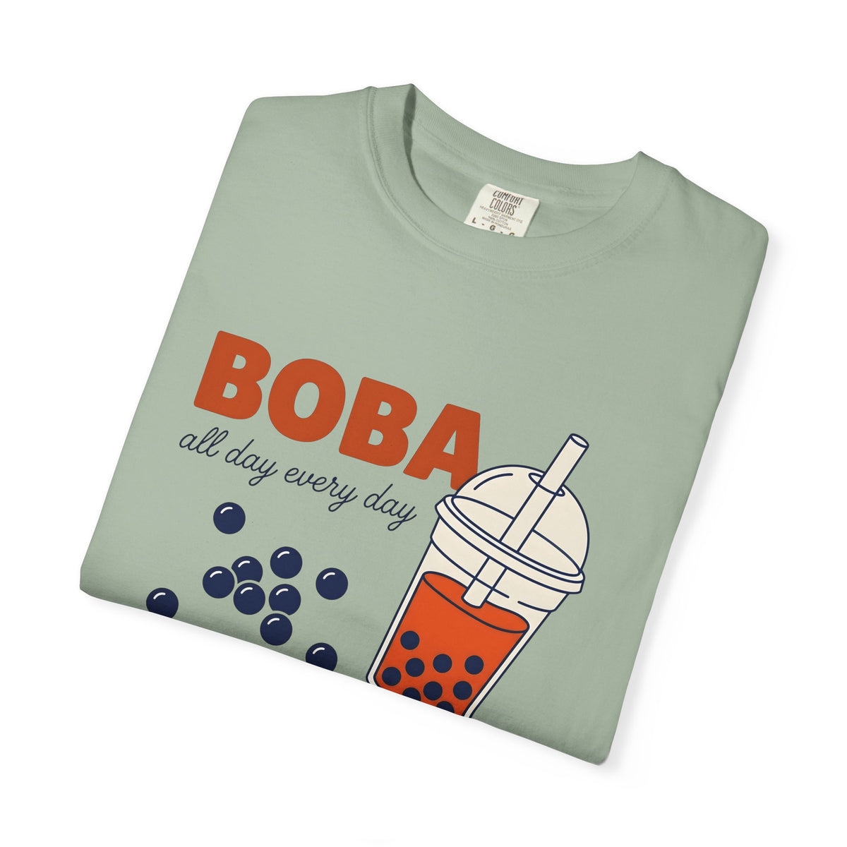 Tapioca Tea T-Shirt Boba Dessert Gift Women Hand Drawn T-Shirt Bubble Tea T-Shirt Boba Fan Hand Drawn T-Shirt Sweet Graphic Line Art Carp T-Shirt