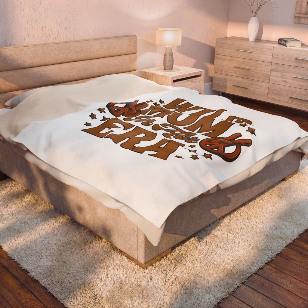 Peace Sign Gesture Blanket Moms Jokes Gift Women Vintage Blanket Peace Symbol Blanket Motherhood Fan Retro Blanket Humor Graphic Nostalgic Star