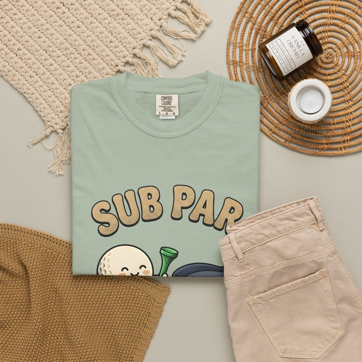 Golf Ball Club T-Shirt Golf Humor Gift Women Cartoon T-Shirt Golf Club T-Shirt Golfer Fan Comic T-Shirt Funny Graphic Retro Grass T-Shirt