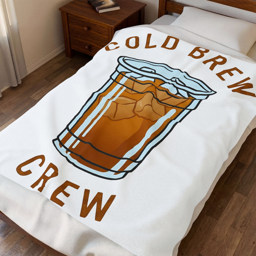 Iced Coffee Cup Blanket Coffee Cuisine Gift Women Modern Blanket Cold Brew Blanket Coffee Fan Contemporary Blanket Food Graphic Sketch Ice Cubes