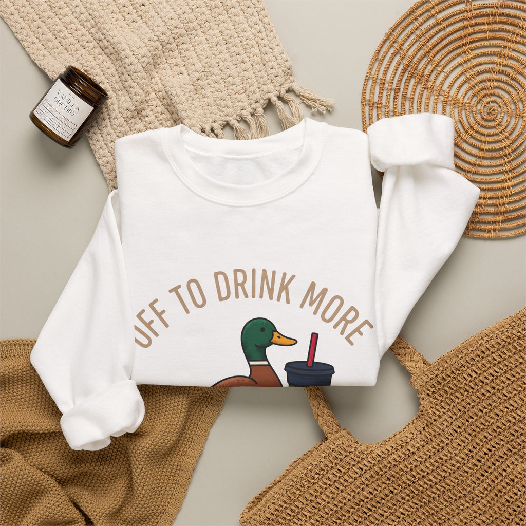 Duck Coffee Glass Sweatshirt Christmas Beverage Gift Women Doodle Sweatshirt Coffee Sweatshirt Sweatshirt Xmas Fan Coffee Cup Sweatshirt Drink Graphic Old School