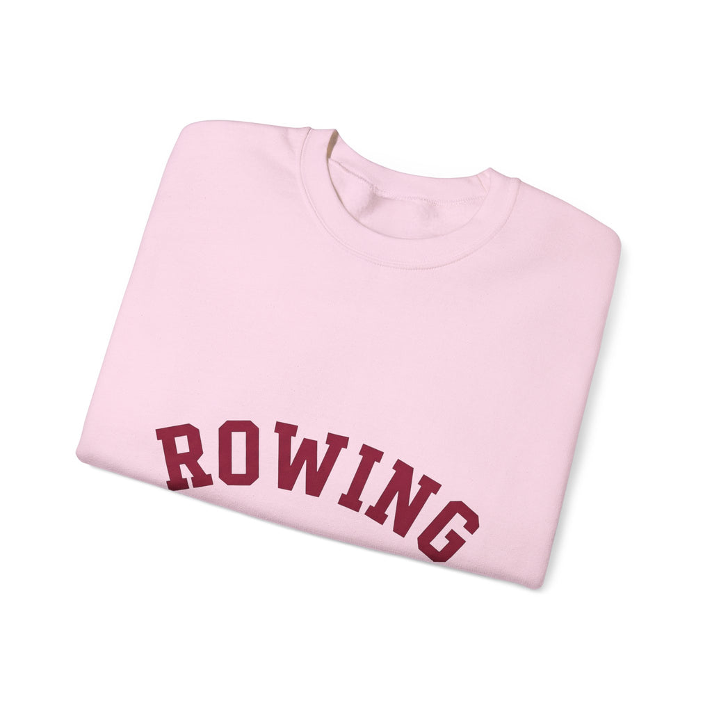 Rowing Team Sweatshirt Rowing Fitness Gift Women Athletic Sweatshirt Crew Sweatshirt Rowing Enthusiast Sporty Sweatshirt Workout Graphic Retro Varsity Font