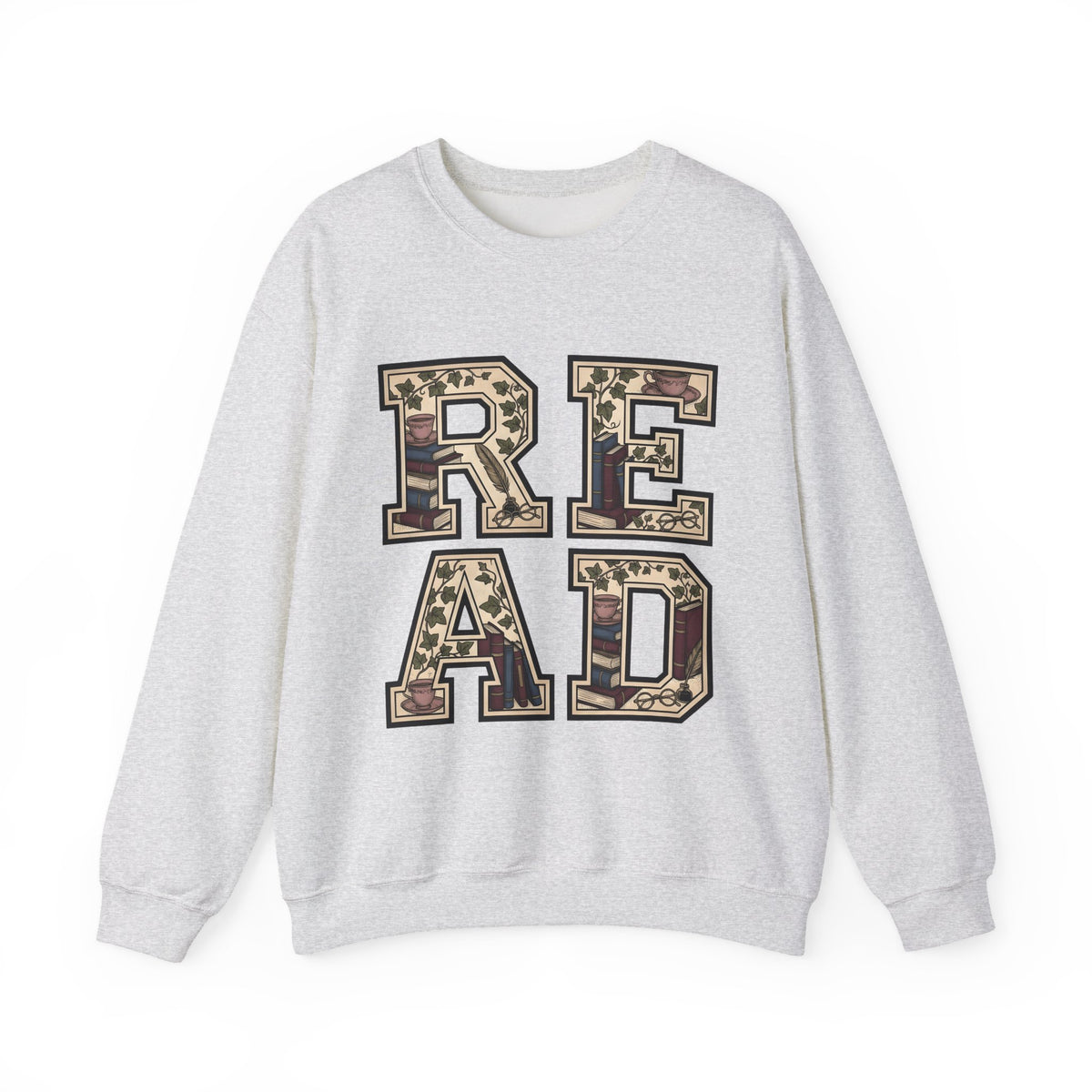 Book Ivy Sweatshirt Teacher Books Gift Women Classic Sweatshirt Ivy Sweatshirt Educator Enthusiast Vintage Sweatshirt Literary Graphic Doodle Cup Sweatshirt