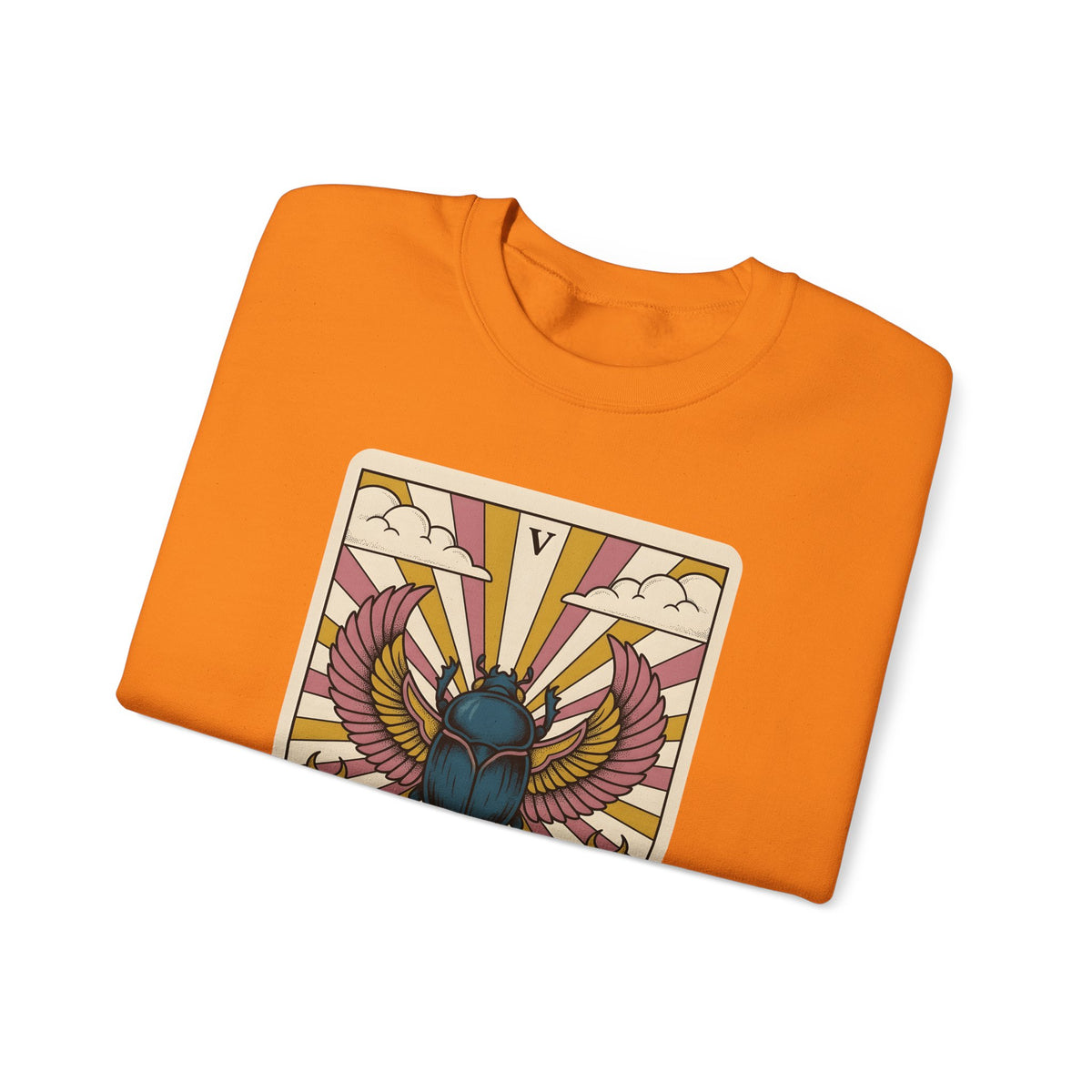 Beetle Sweatshirt Boho Chic Esoteric Gift Women Divination Card Sweatshirt Bug Sweatshirt Bohemian Fan Tarot Sweatshirt Mystical Graphic Hand Drawn Crescent