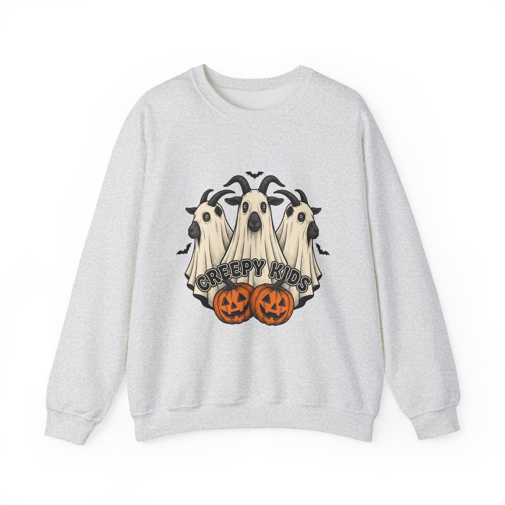 Phantom Goat Halloween Creature Gift Classic Specter Horror Fan Cryptid Monster Outline Carved Sweatshirt