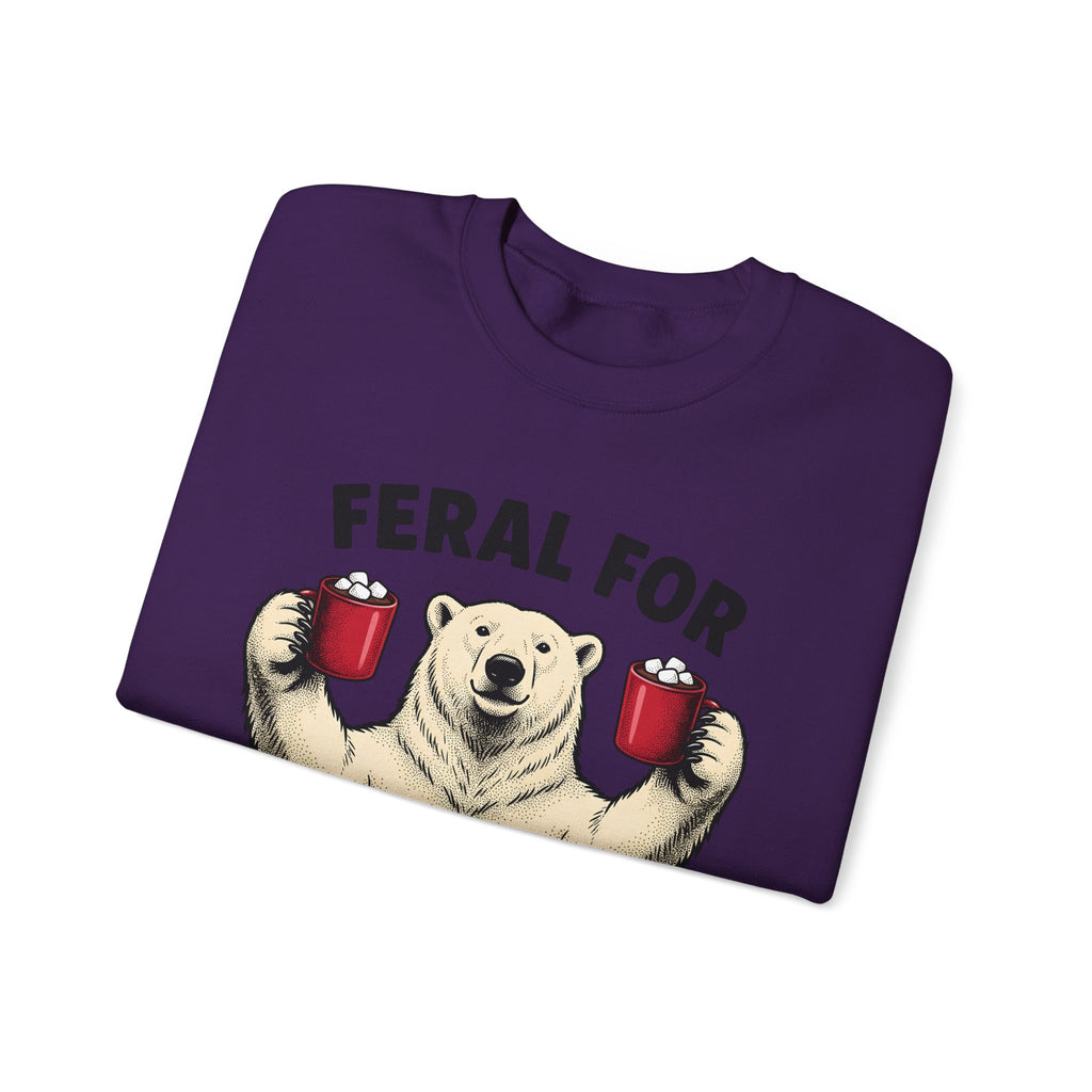 White Bear Holiday Frost Gift Rustic Polar Bear Christmas Fan Winter Cartoon Tea Mug Sweatshirt