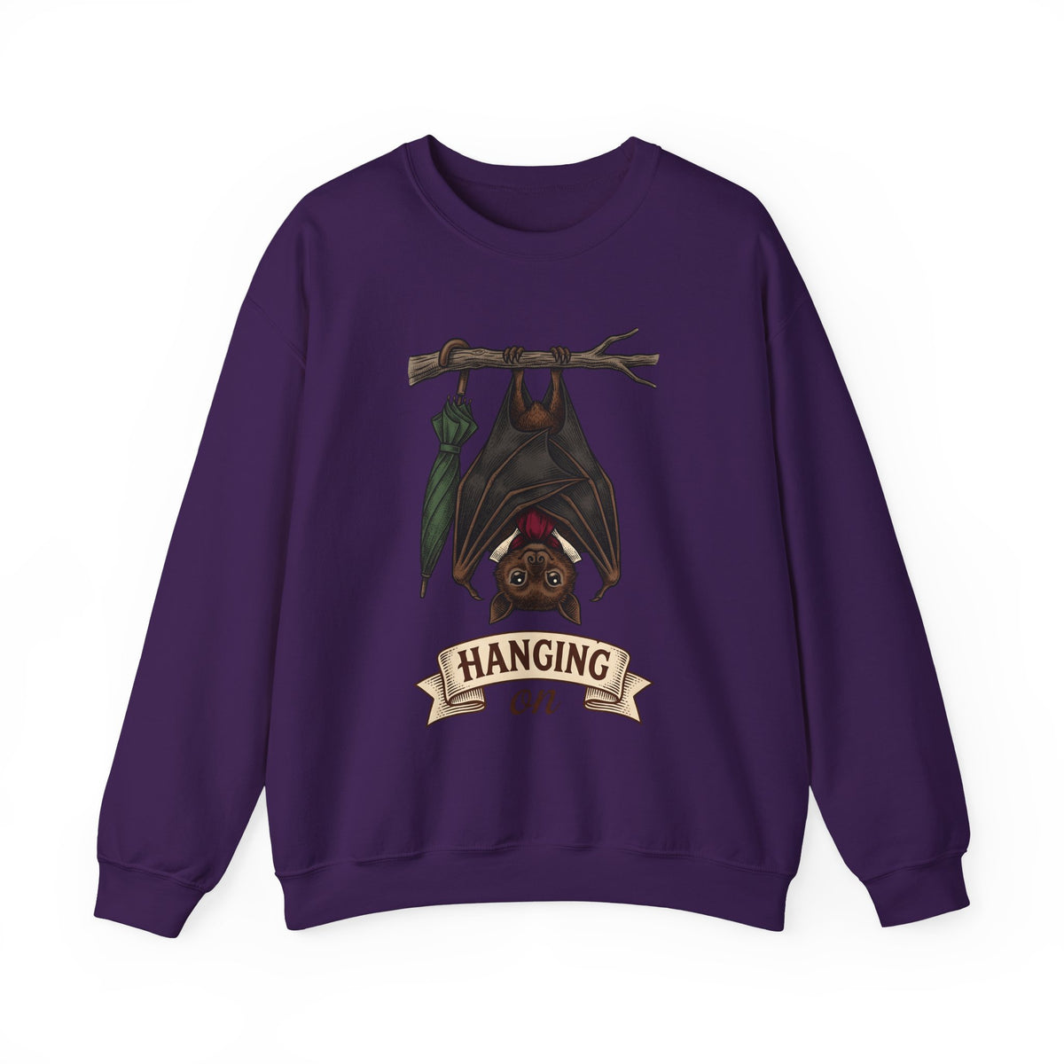 Bat Clipart Sweatshirt Funny Creature Gift Women Doodle Sweatshirt Bat Sweatshirt Humor Fan Cartoon Sweatshirt Beast Graphic Classic Parasol Sweatshirt