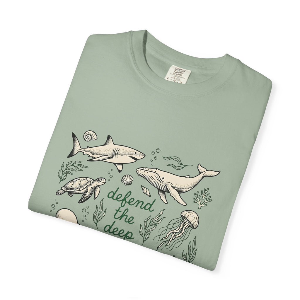 Sea Creatures T-Shirt Ocean Wildlife Gift Women Sketch T-Shirt Marine Life T-Shirt Marine Fan Oceanic T-Shirt Wildlife Graphic Retro Kelp T-Shirt