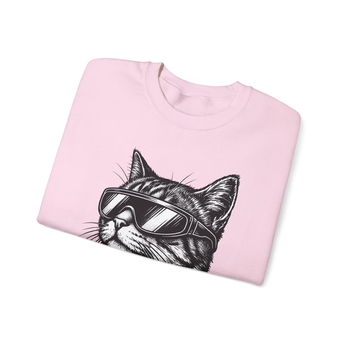 Cat Sunglasses Sweatshirt Cat Animal Gift Women Ink Drawing Sweatshirt Cool Cat Sweatshirt Cat Fan Feline Sweatshirt Creature Graphic Retro Eyewear Sweatshirt