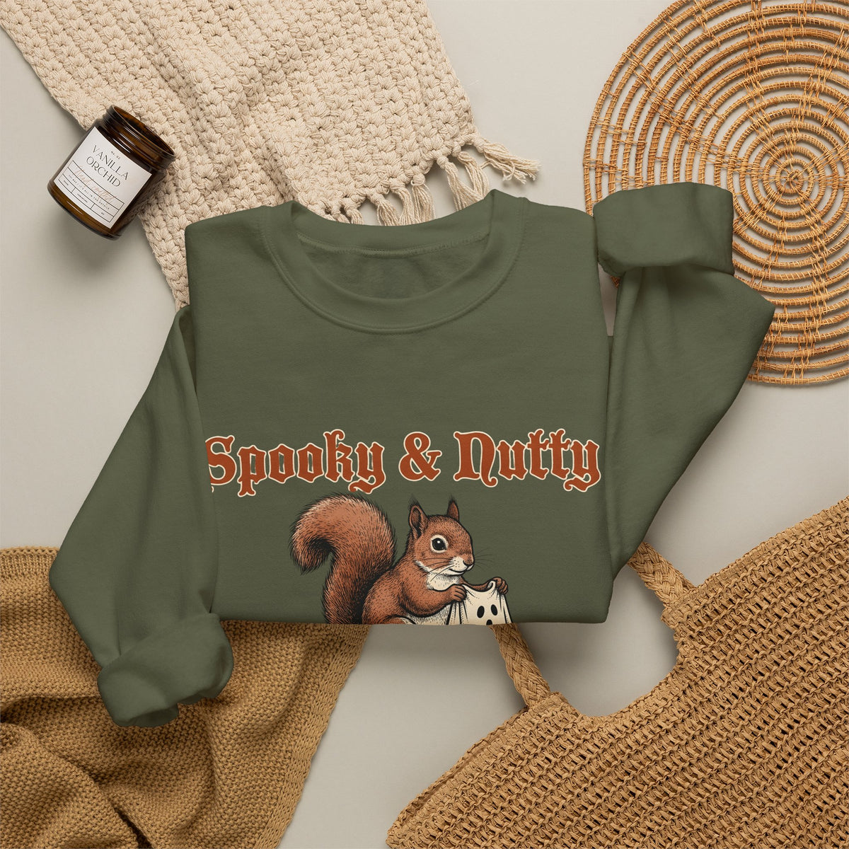 Tree Critter Pumpkin Sweatshirt Halloween Creatures Gift Women Rustic Sweatshirt Gourd Sweatshirt Spooky Fan Primitive Sweatshirt Monster Graphic Outline Seed