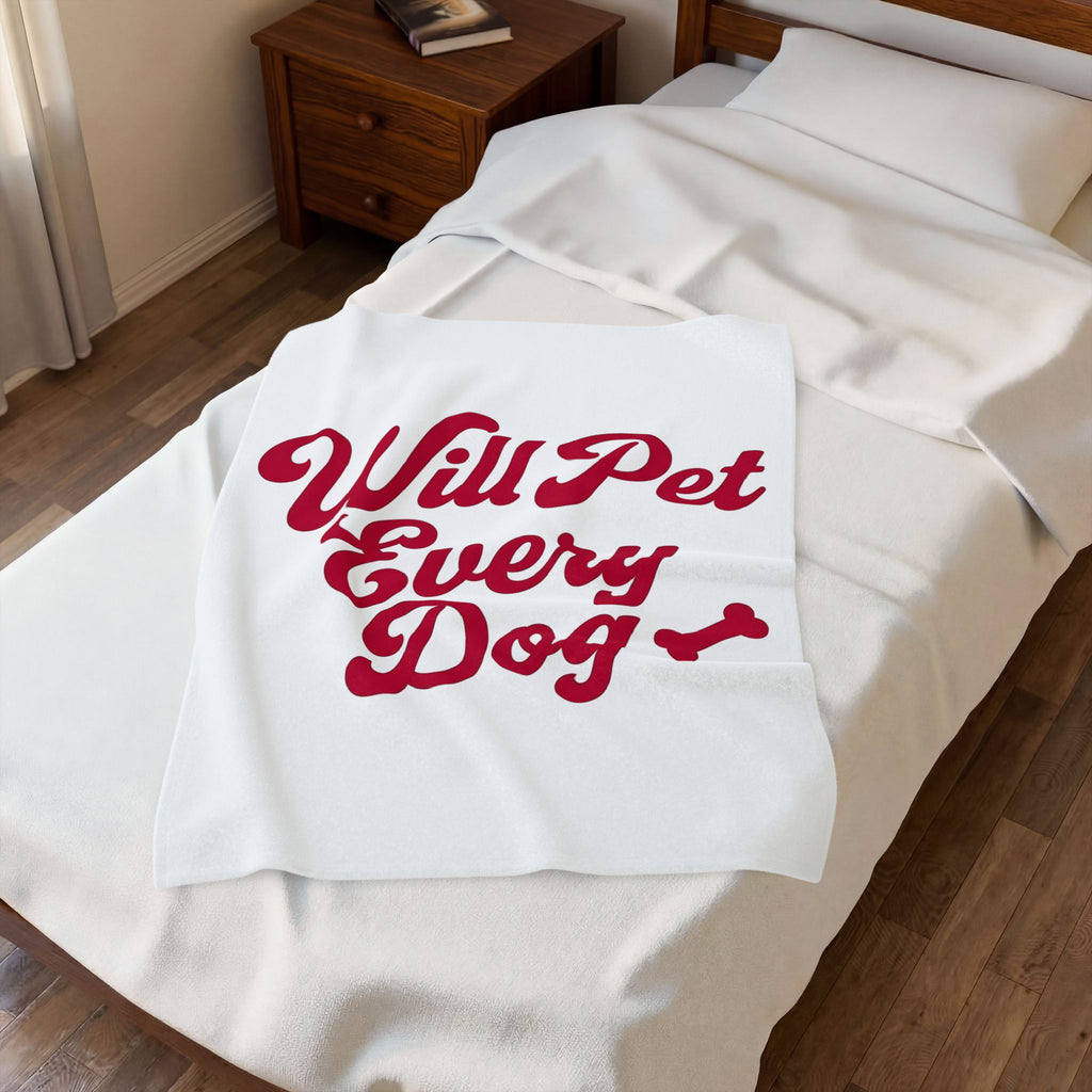 Puppy Phrase Blanket Dog Pets Gift Women Comic Blanket Puppy Blanket Dog Fan Cartoon Blanket Animal Graphic Old School Dog Bone Blanket