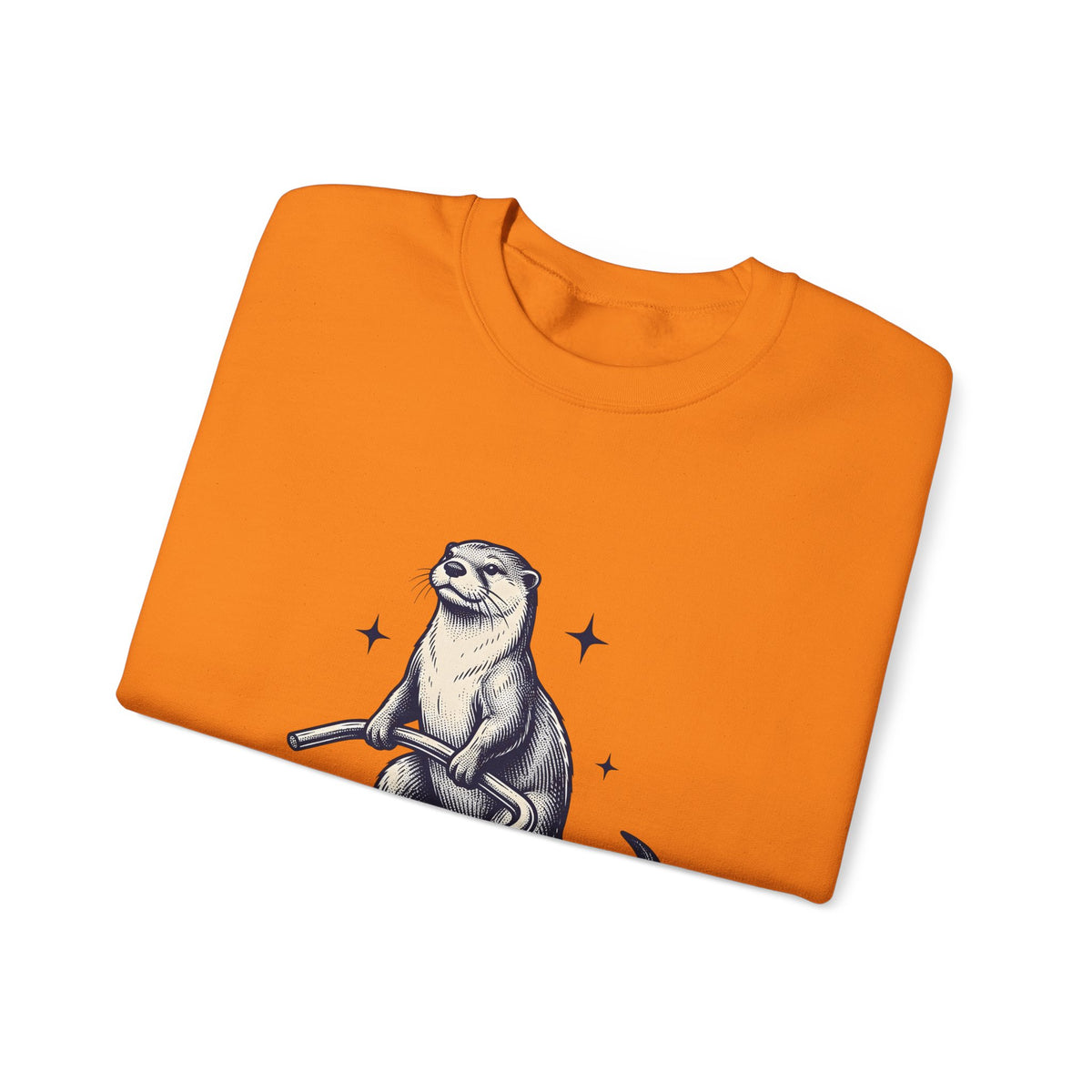Strong Otter Sweatshirt Funny Animal Gift Women Vintage Sweatshirt Otter Sweatshirt Humor Fan Retro Sweatshirt Wildlife Graphic Hand Drawn Stars Sweatshirt