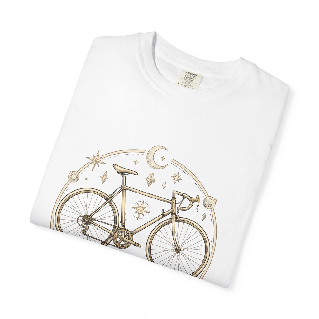 Racing Bike T-Shirt Cycling Hiking Gift Women Hippie T-Shirt Bicycle T-Shirt Cyclist Enthusiast Bohemian T-Shirt Trekker Graphic Retro Star Signs