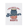 American Mason Jar Blanket 4th Of July Summer Decor Gift Women Farmhouse Blanket Mason Jar Blanket Patriotic Fan Rustic Blanket Summer Design