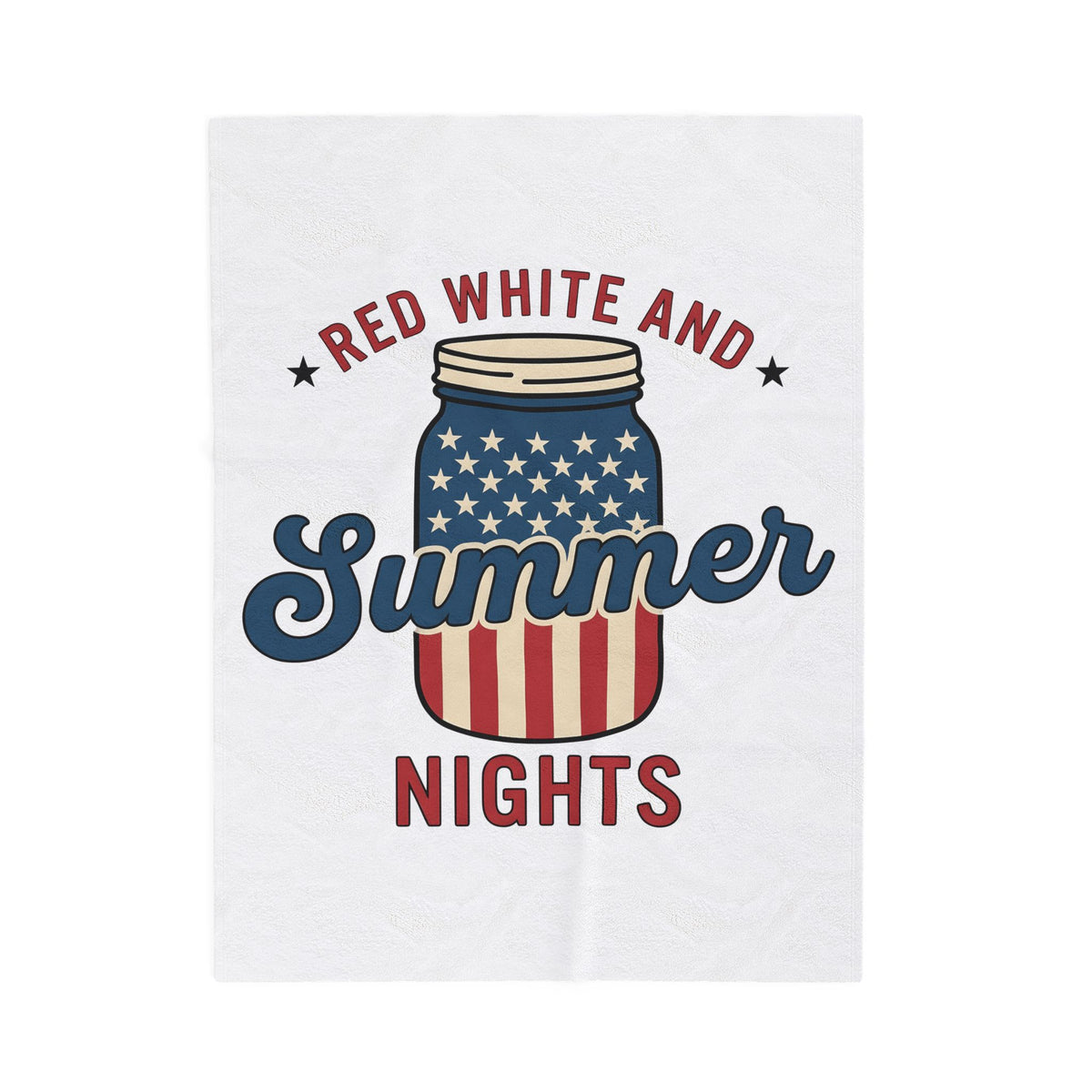 American Mason Jar Blanket 4th Of July Summer Decor Gift Women Farmhouse Blanket Mason Jar Blanket Patriotic Fan Rustic Blanket Summer Design