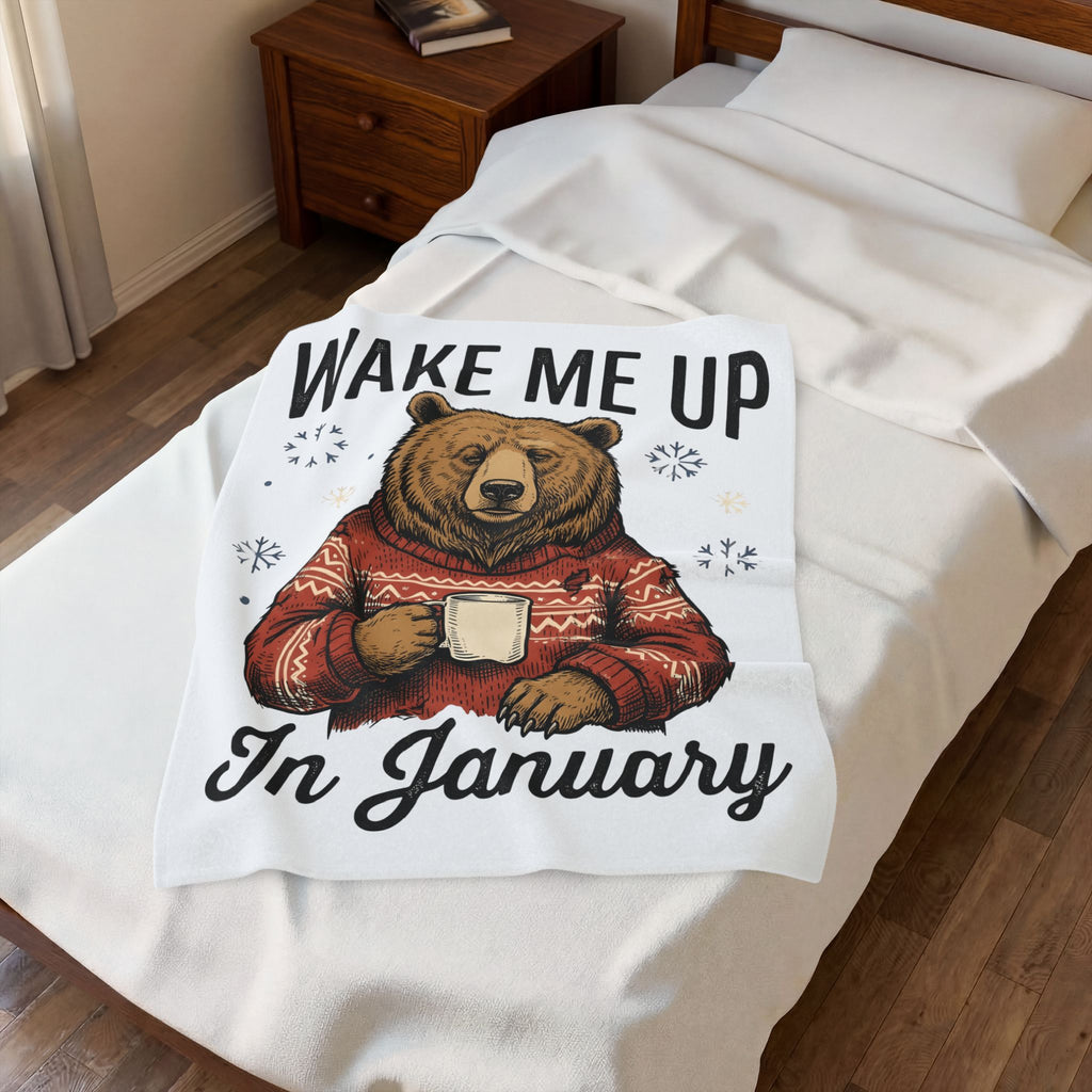 Bear Knitwear Blanket Christmas Cold Gift Women Cabin Blanket Teddy Blanket Xmas Fan Rustic Blanket Frosty Graphic Outline Winter Snow Blanket