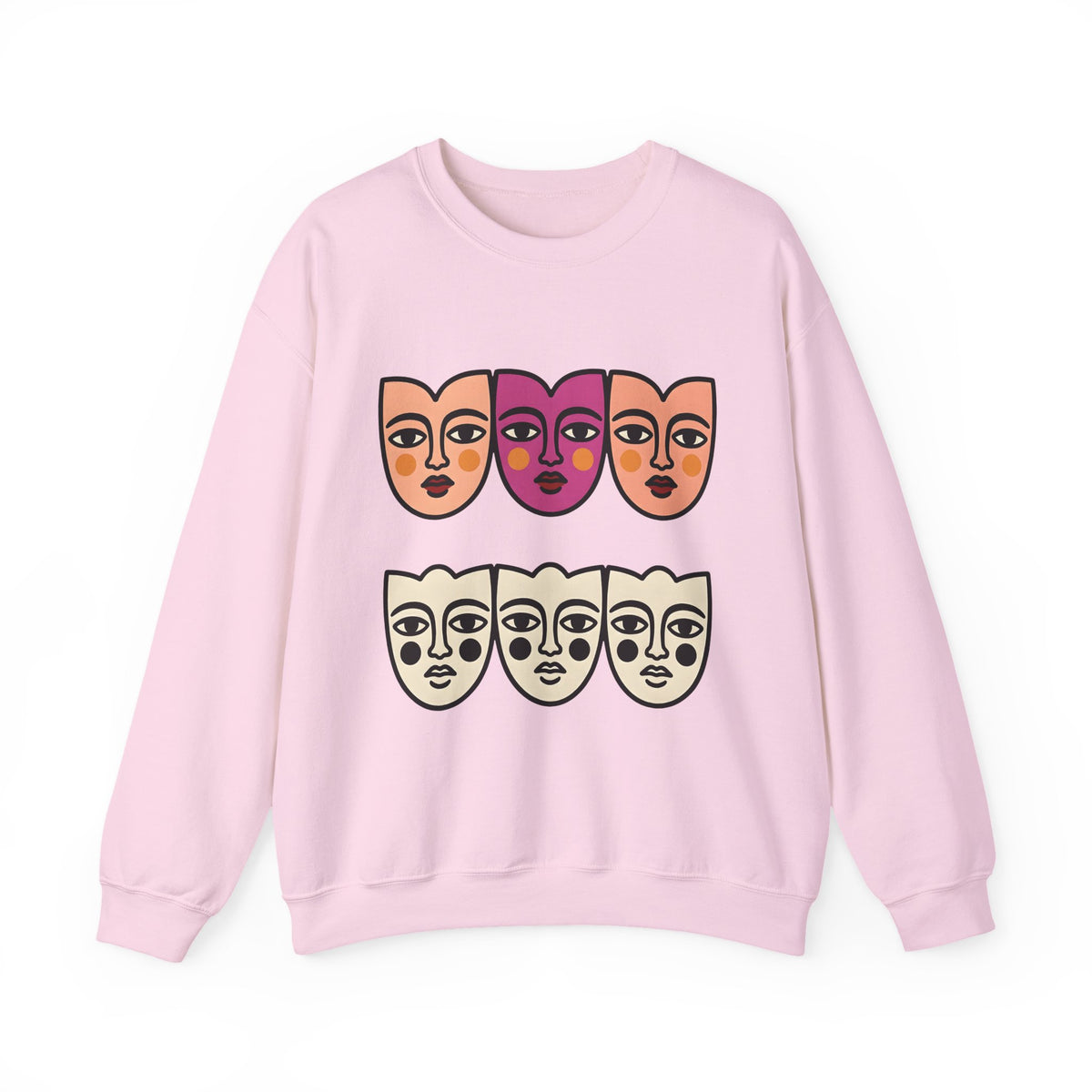 Abstract Faces Sweatshirt Abstract Art Gift Women Modern Sweatshirt Faces Sweatshirt Art Fan Contemporary Sweatshirt Artistic Graphic Minimal Bold Outlines