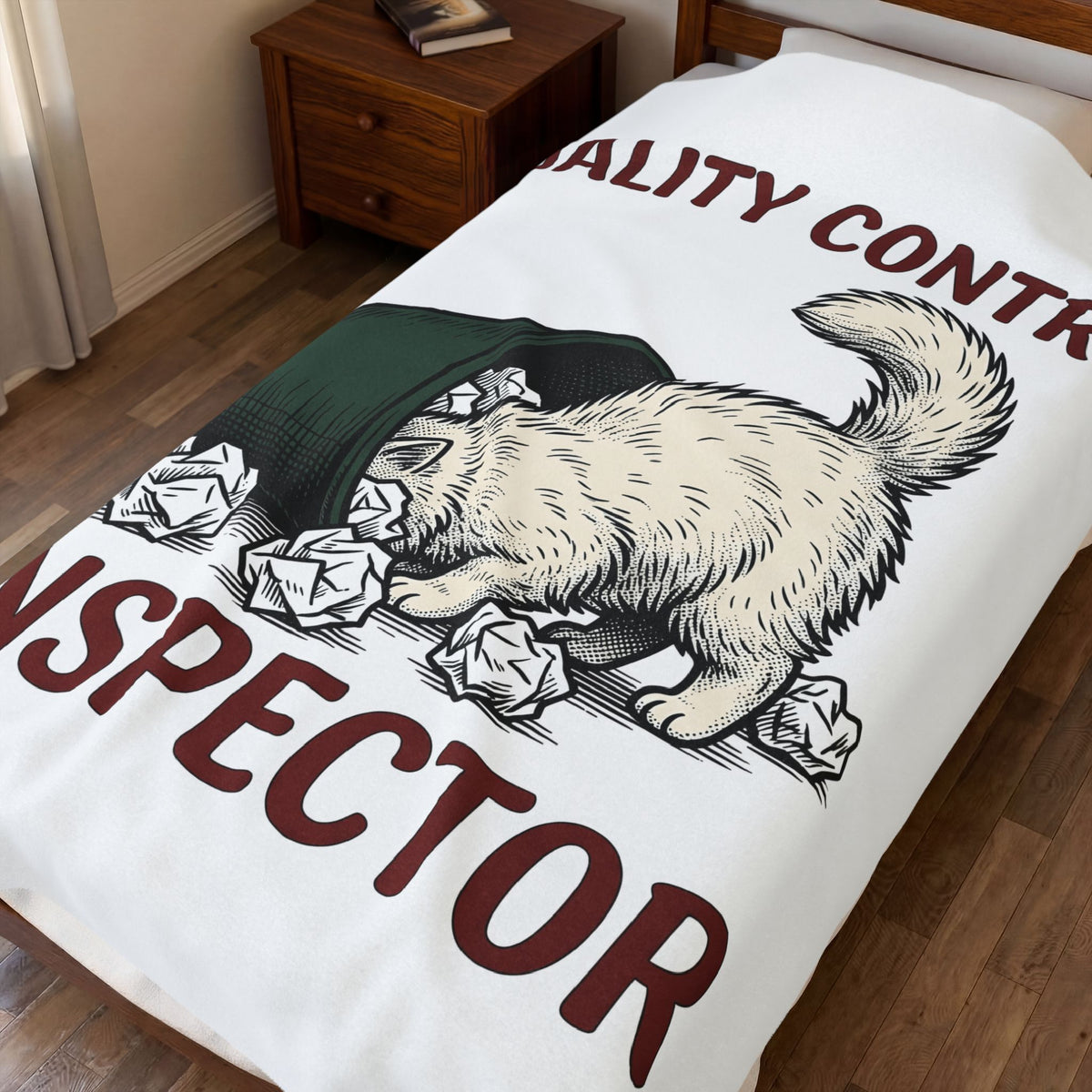 Plush Cat Waste Basket Blanket Cat Satire Gift Women Shabby Chic Blanket Trash Can Blanket Cat Fan Distressed Blanket Sarcastic Graphic Outline