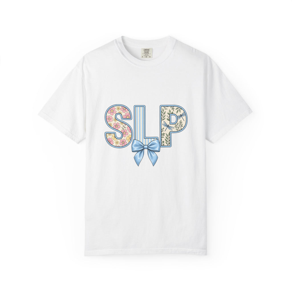 Floral Dragonfly Monogram T-Shirt Speech Therapist Educator Gift Women Whimsical T-Shirt Monogram T-Shirt Speech Pathology Enthusiast Whimsy