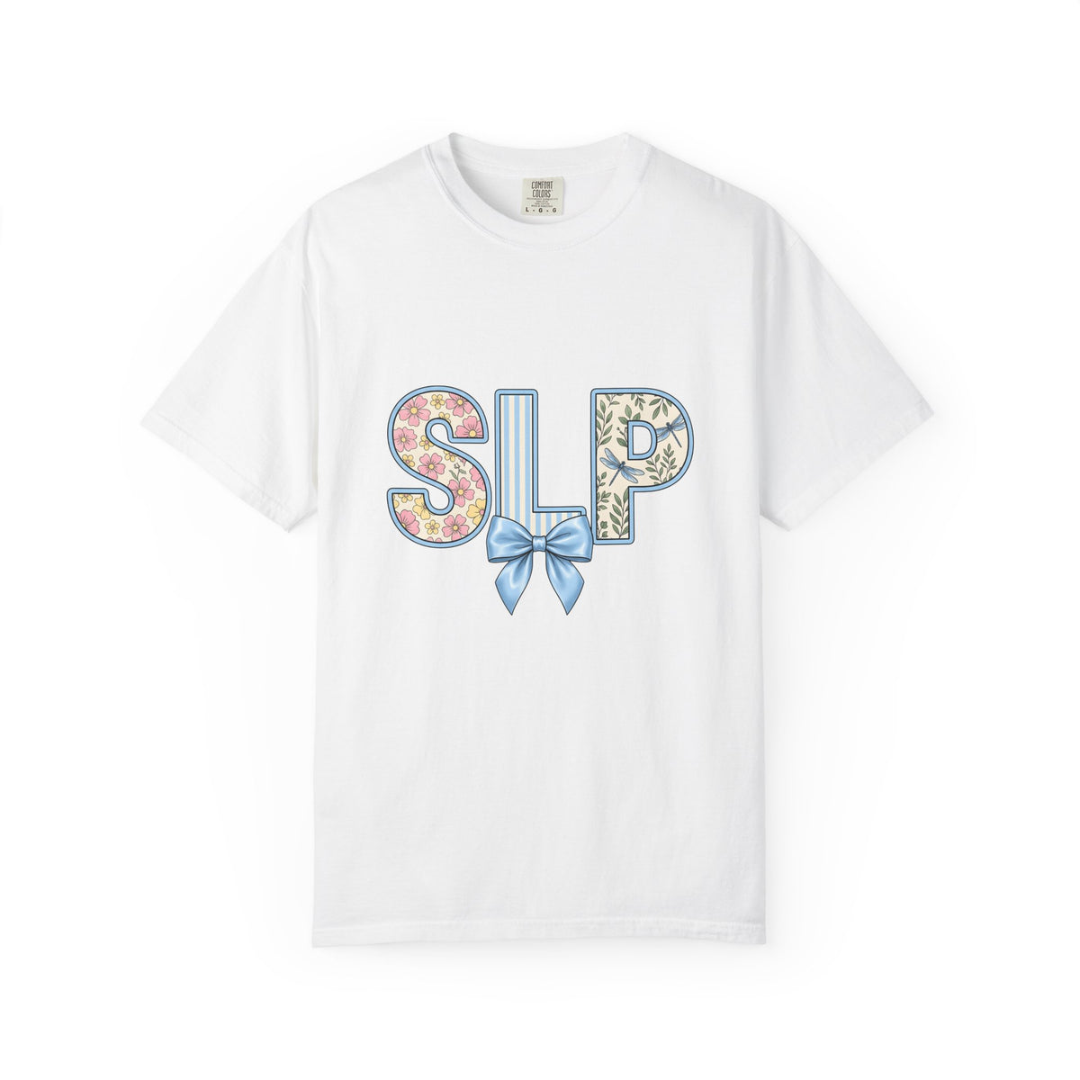 Floral Dragonfly Monogram T-Shirt Speech Therapist Educator Gift Women Whimsical T-Shirt Monogram T-Shirt Speech Pathology Enthusiast Whimsy