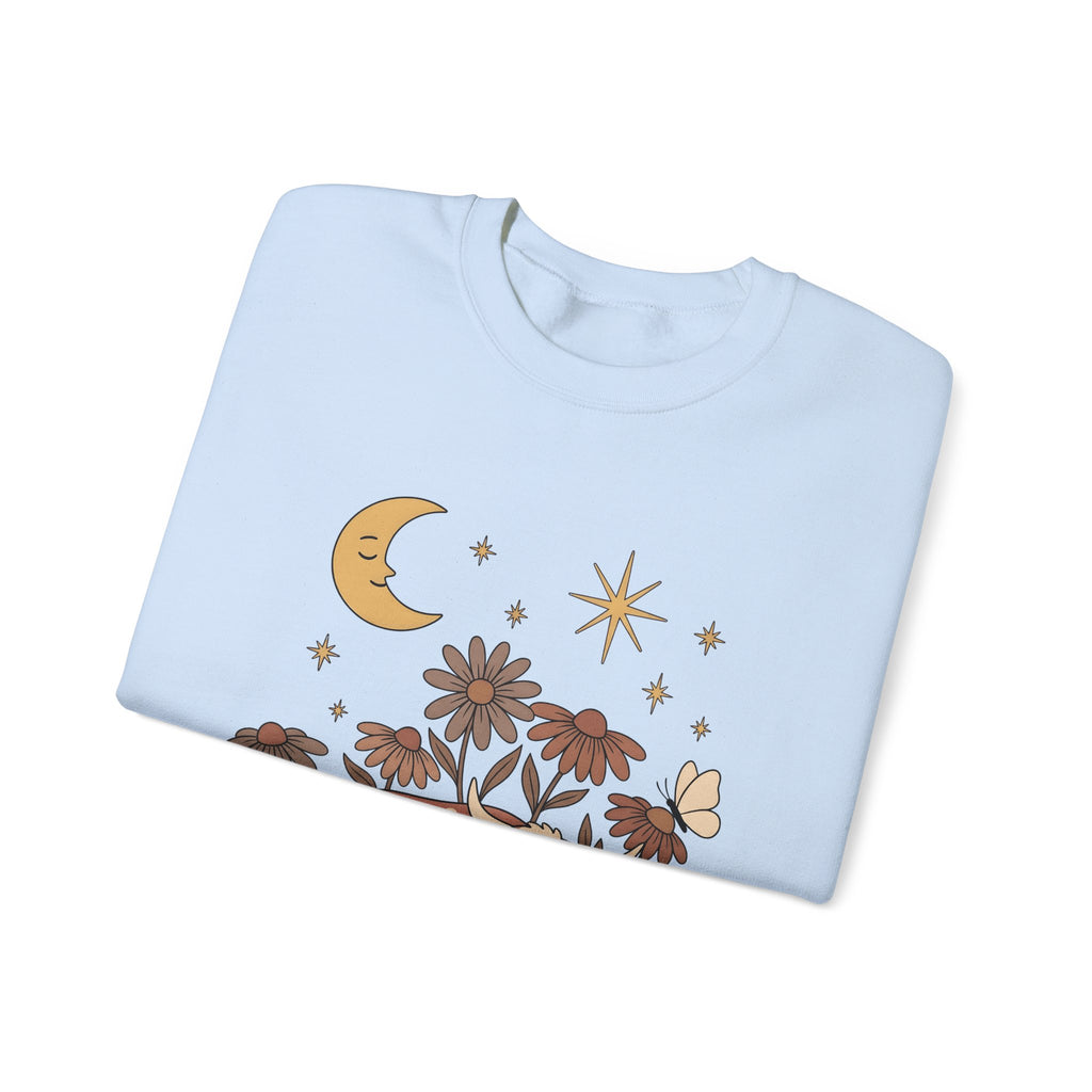 Sleeping Cow Sweatshirt Cowgirl Western Gift Women Boho Sweatshirt Cow Sweatshirt Rancher Fan Hippie Sweatshirt Rodeo Graphic Vintage Wildflowers Sweatshirt