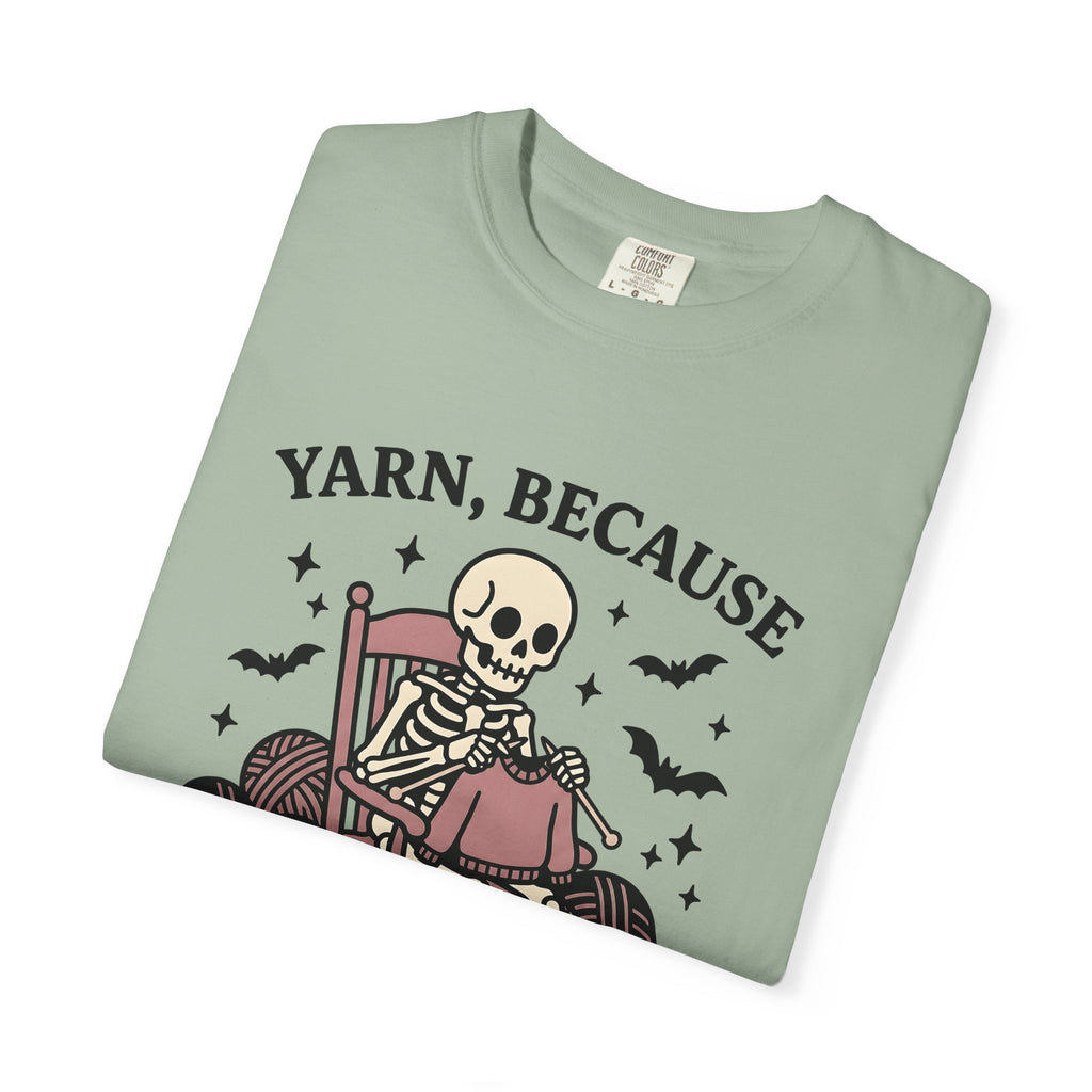 Skull Knitting T-Shirt Halloween Fabric Gift Women Comic T-Shirt Knitting T-Shirt Horror Fan Cartoon T-Shirt Textile Graphic Rustic Bat Wings