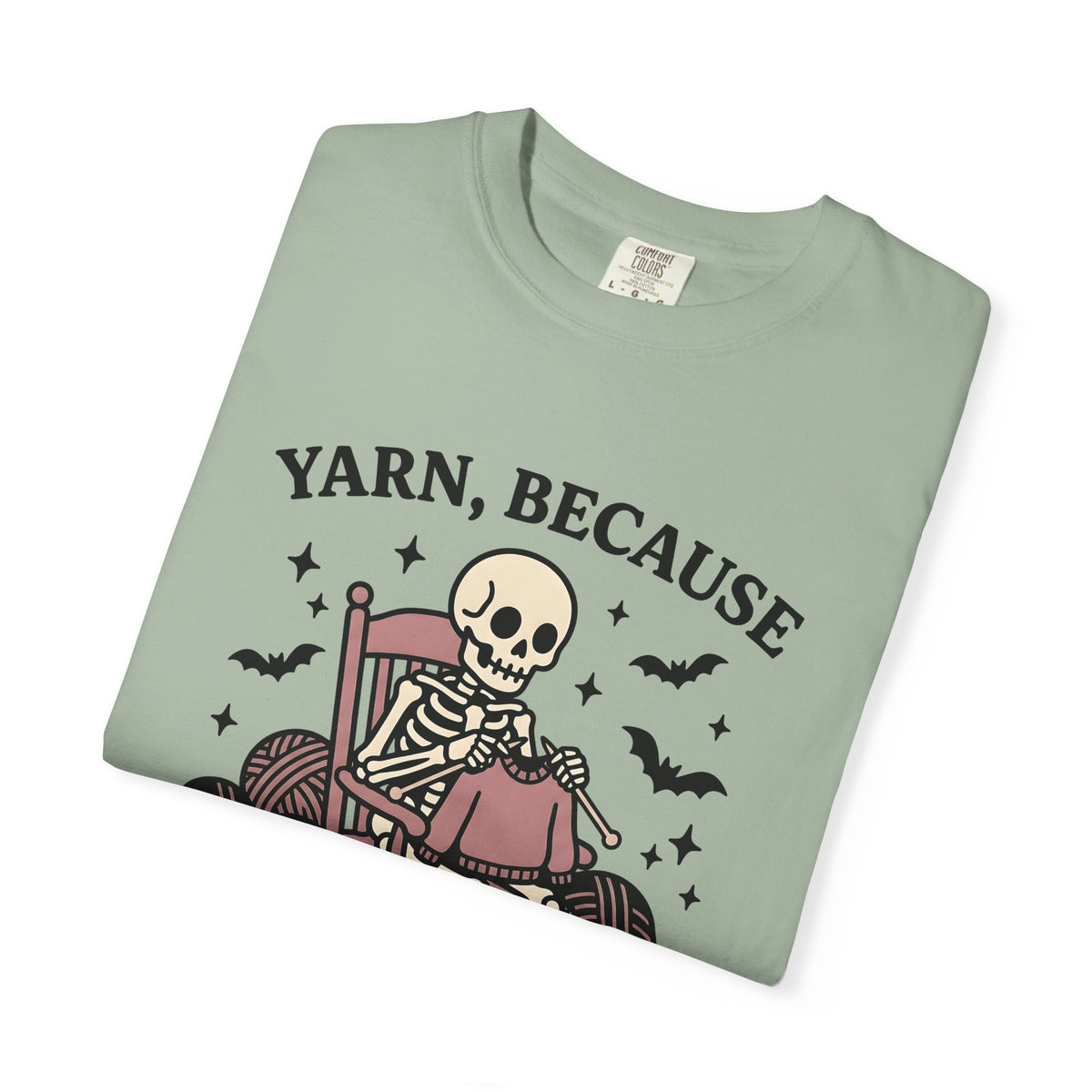 Skull Knitting T-Shirt Halloween Fabric Gift Women Comic T-Shirt Knitting T-Shirt Horror Fan Cartoon T-Shirt Textile Graphic Rustic Bat Wings