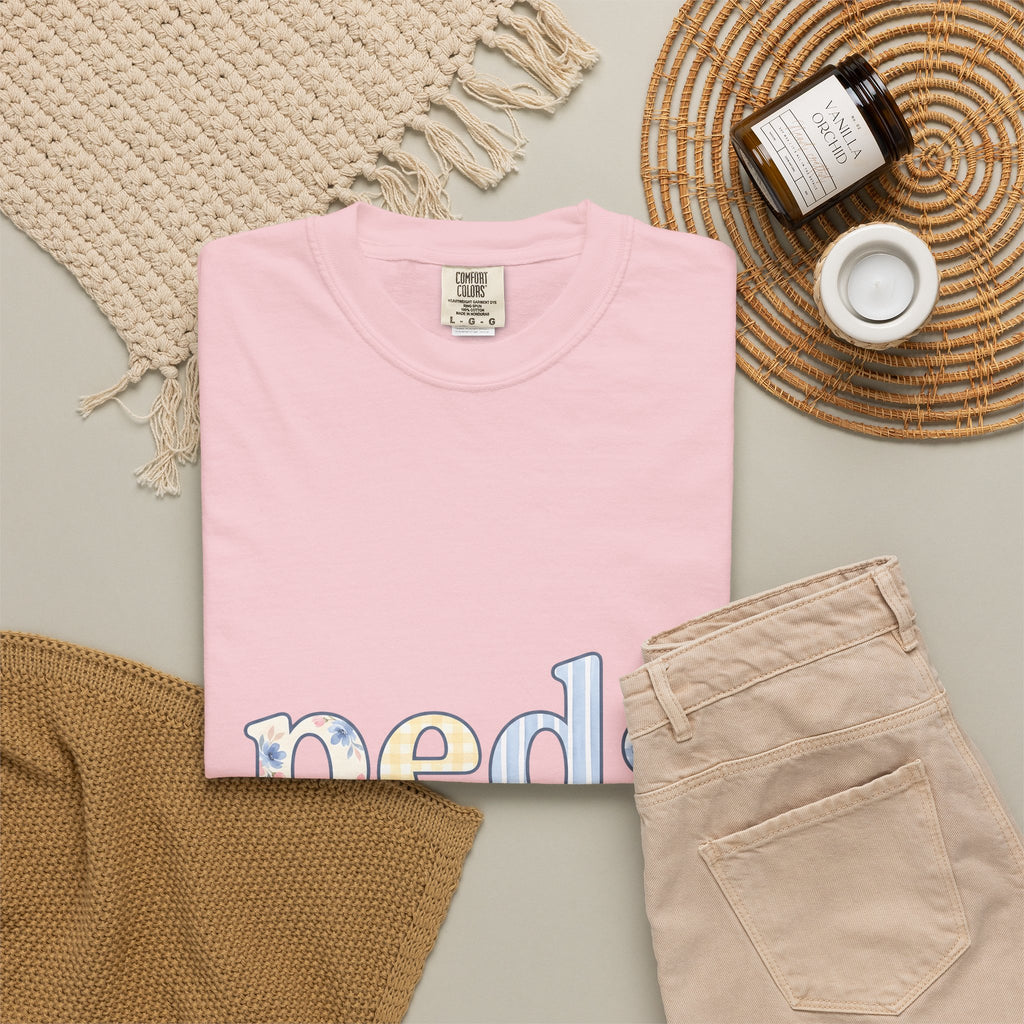Floral Monogram T-Shirt Nurses Hospital Gift Women Pale Colors T-Shirt Initial T-Shirt Nurse Enthusiast Pastel T-Shirt Medical Graphic Old School