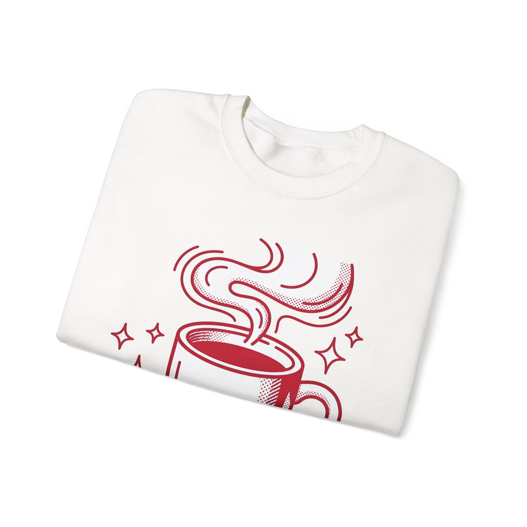 Coffee Cup Sweatshirt St. Valentine's Day Coffee Gift Women Pop Art Sweatshirt Sweatshirt Sweatshirt Valentine Fan Pop Art Sweatshirt Coffee Design Retro Stars Sweatshirt