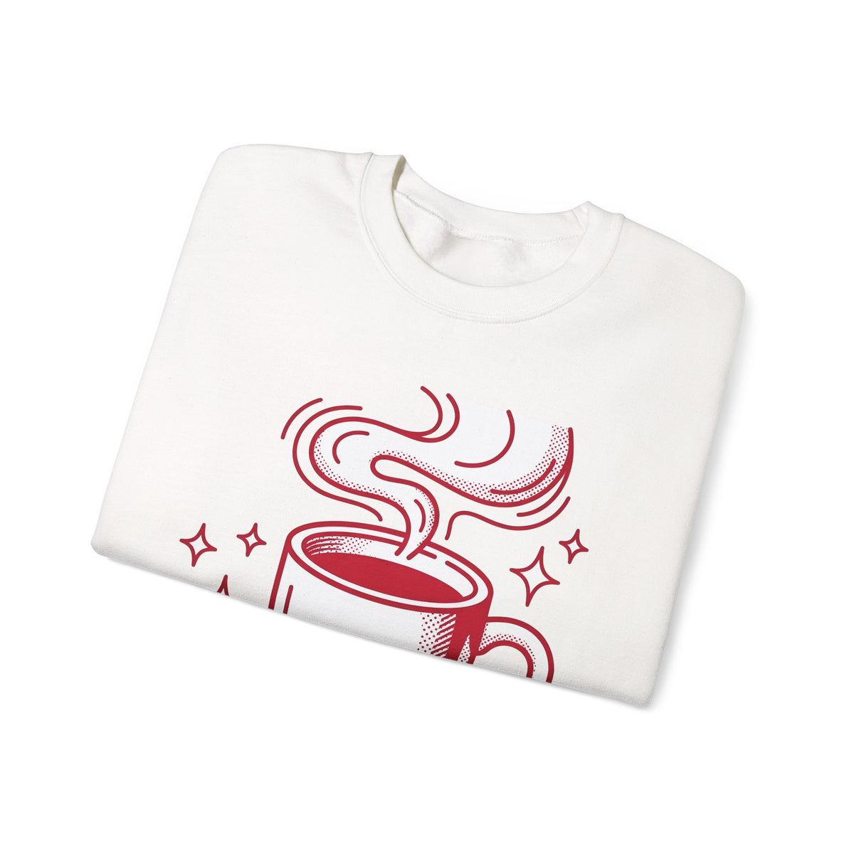 Coffee Cup Sweatshirt St. Valentine's Day Coffee Gift Women Pop Art Sweatshirt Sweatshirt Sweatshirt Valentine Fan Pop Art Sweatshirt Coffee Design Retro Stars Sweatshirt