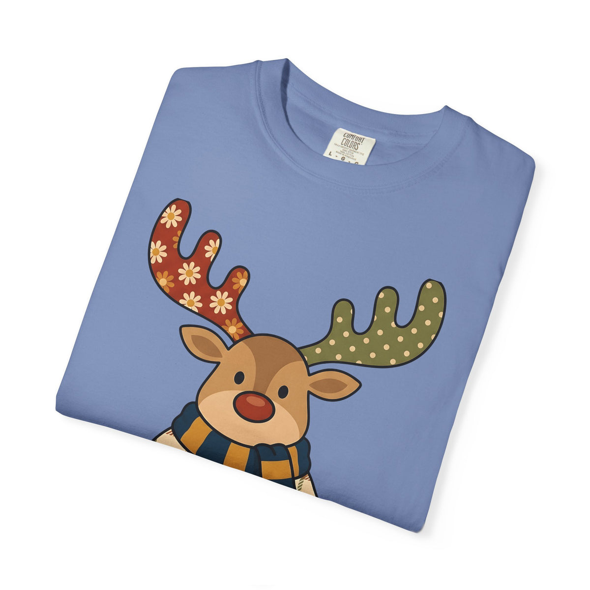 Deer Drawing Holiday Noel Gift Cartoon Fawn Christmas Fan Caricature Christmas Classic Winter T-Shirt