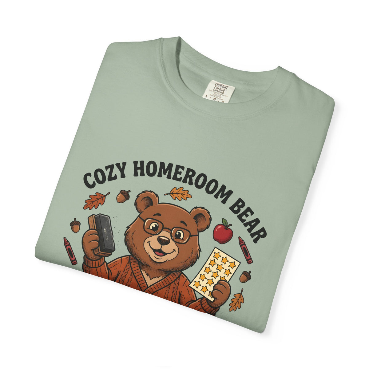 Bear Teacher T-Shirt Teachers Education Gift Women Cartoon T-Shirt Teddy Teacher T-Shirt Educator Enthusiast Comic T-Shirt Learning Graphic Hand