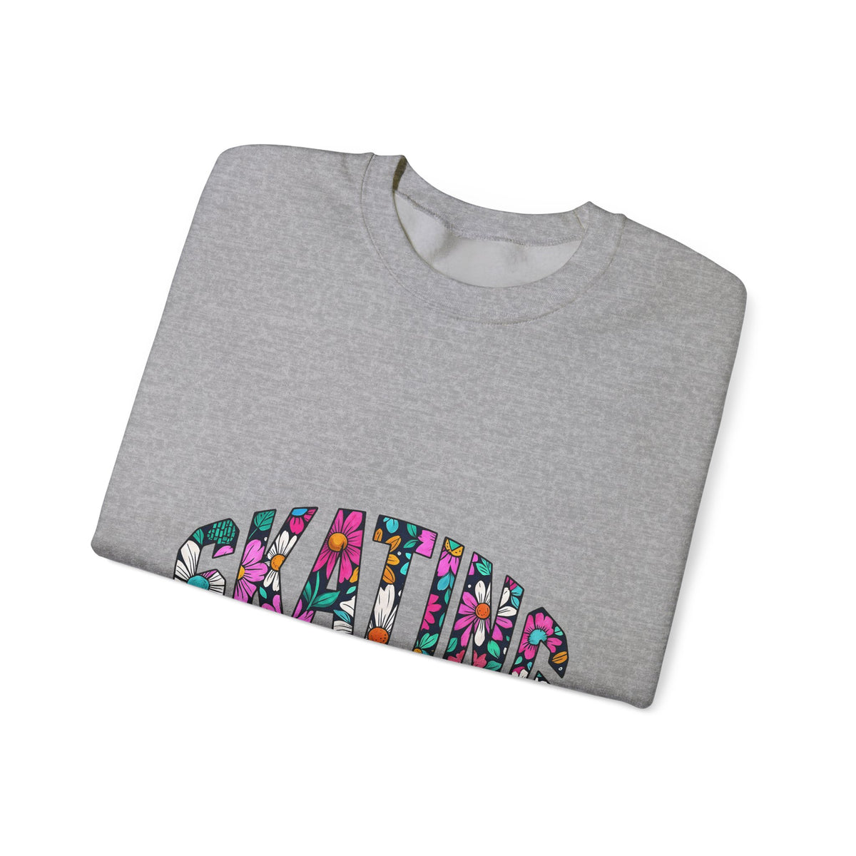Floral Text Sweatshirt Skating Nature Gift Women Simple Graphic Sweatshirt Typography Sweatshirt Skater Fan Minimalist Sweatshirt Earth Graphic Old School
