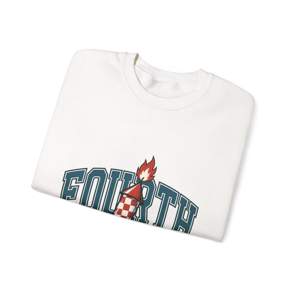 Firework Illustration Sweatshirt 4th Of July America Gift Women Striking Sweatshirt Fireworks Sweatshirt Independence Fan Fire Art Sweatshirt Patriotic Graphic