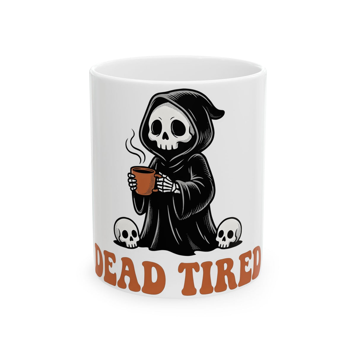 Reaper Skull Mug Halloween Latte Gift Women Retro Mug Grim Reaper Mug Horror Fan Grunge Mug Coffee Graphic Vintage Mug Mug