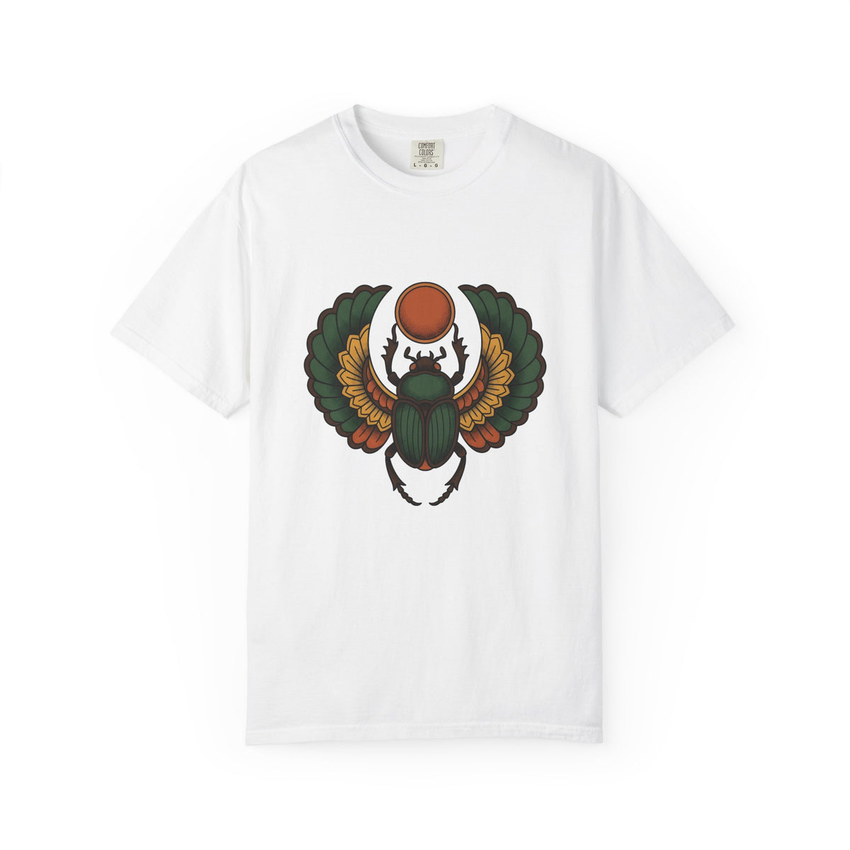 Beetle Bug T-Shirt Boho Chic Chakra Gift Women Minimalist T-Shirt Scarab T-Shirt Bohemian Enthusiast Simple T-Shirt Energy Graphic Hand Drawn Sun