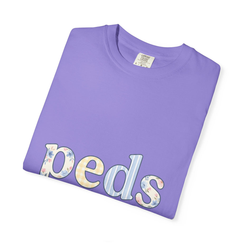Floral Monogram T-Shirt Nurses Hospital Gift Women Pale Colors T-Shirt Initial T-Shirt Nurse Enthusiast Pastel T-Shirt Medical Graphic Old School