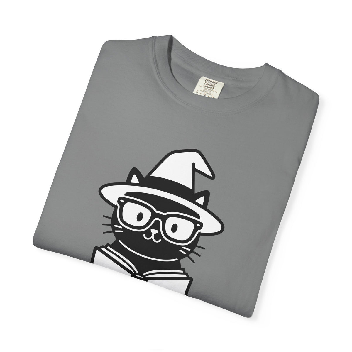 Dark Cat Witch T-Shirt Halloween Literature Gift Women Animated T-Shirt Black Cat Witch T-Shirt Horror Fan Cartoon T-Shirt Book Graphic Clean