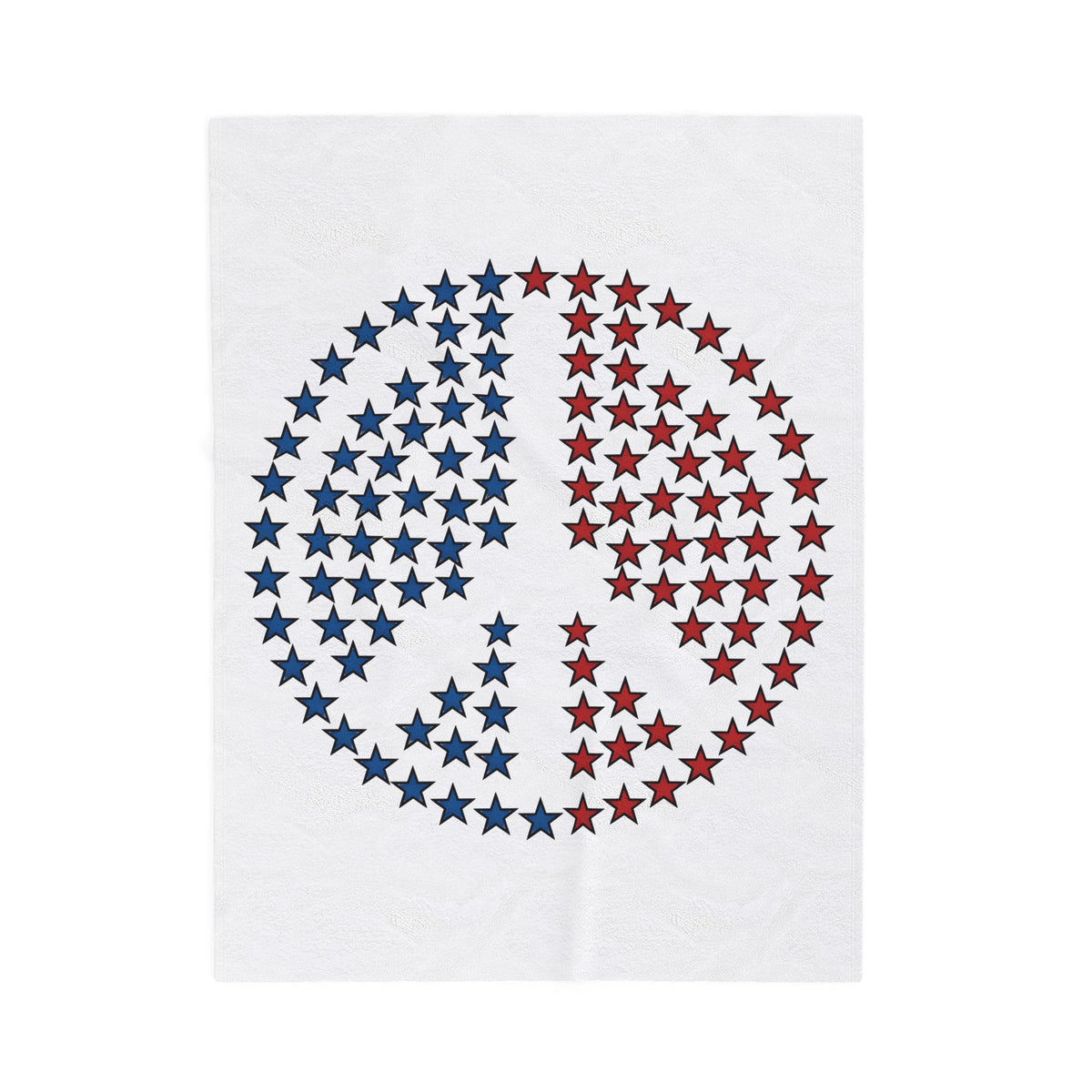 Peace Sign Stars Blanket 4th Of July Calm Gift Women Independence Blanket Star Symbol Blanket Patriot Fan Retro Blanket Serene Graphic Throwback
