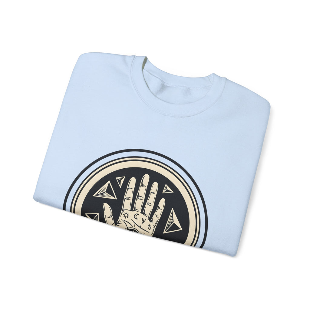 Enchanted Hand Sweatshirt Mystical Esoteric Gift Women Folk Sweatshirt Magical Hand Sweatshirt Occult Fan Primitive Sweatshirt Mystical Graphic Antique Polygon