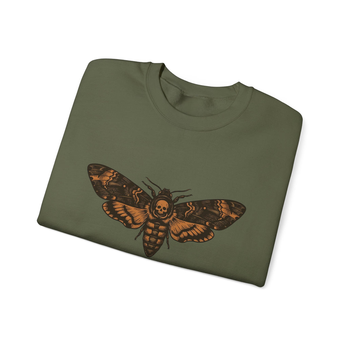 Skeleton Moth Sweatshirt Halloween Mysticism Gift Women Retro Sweatshirt Moth Sweatshirt Horror Fan Gothic Sweatshirt Occult Graphic Dark Magic Jar Sweatshirt