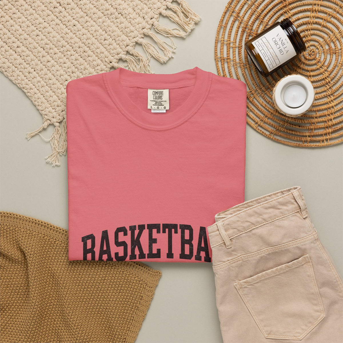 Team Text T-Shirt Moms Basketball Accessories Gift Women Hand Drawn T-Shirt Group Message T-Shirt Mom Fan Handdrawn T-Shirt Basketball Graphic Old