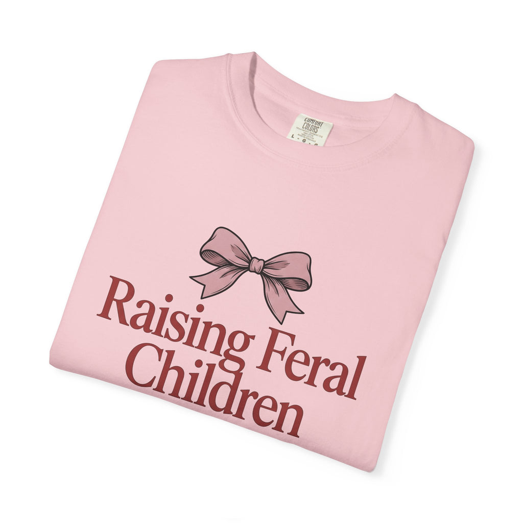 Pink Ribbons T-Shirt Moms Jokes Gift Women Fun T-Shirt Bows T-Shirt Motherhood Fan Cute T-Shirt Pun Graphic Retro Bow T-Shirt