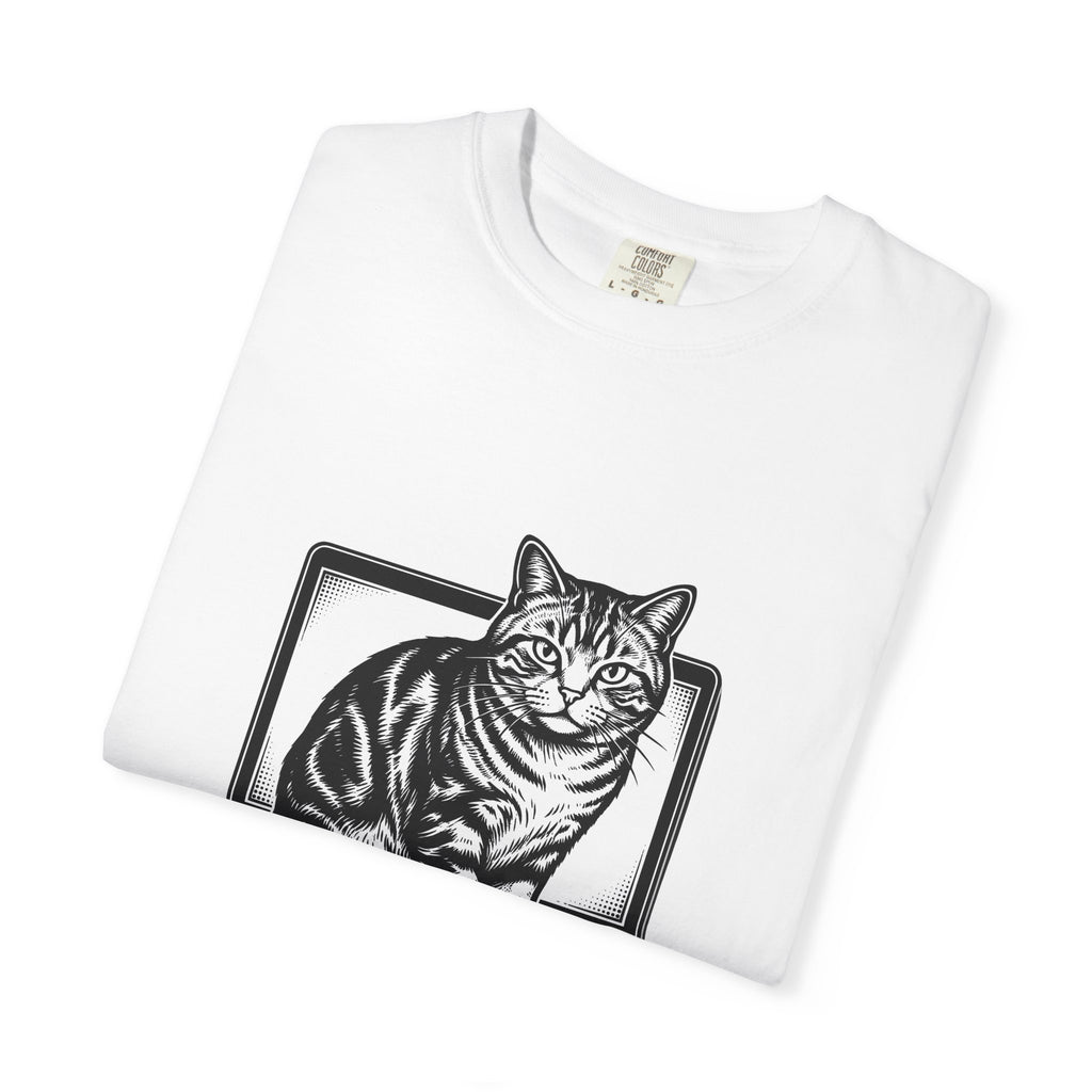 Orange Cat T-Shirt Cat Gadgets Gift Women Classic T-Shirt Kitty T-Shirt Cat Fan Retro T-Shirt Tech Graphic Doodle Notebook T-Shirt