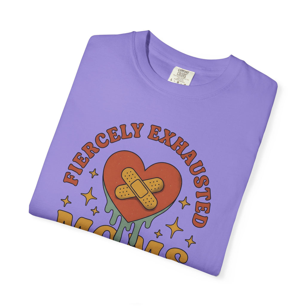Love Patch T-Shirt Mom Wellness Gift Women Vintage T-Shirt Heart Patch T-Shirt Motherhood Enthusiast Retro T-Shirt Self Care Graphic Hand Drawn