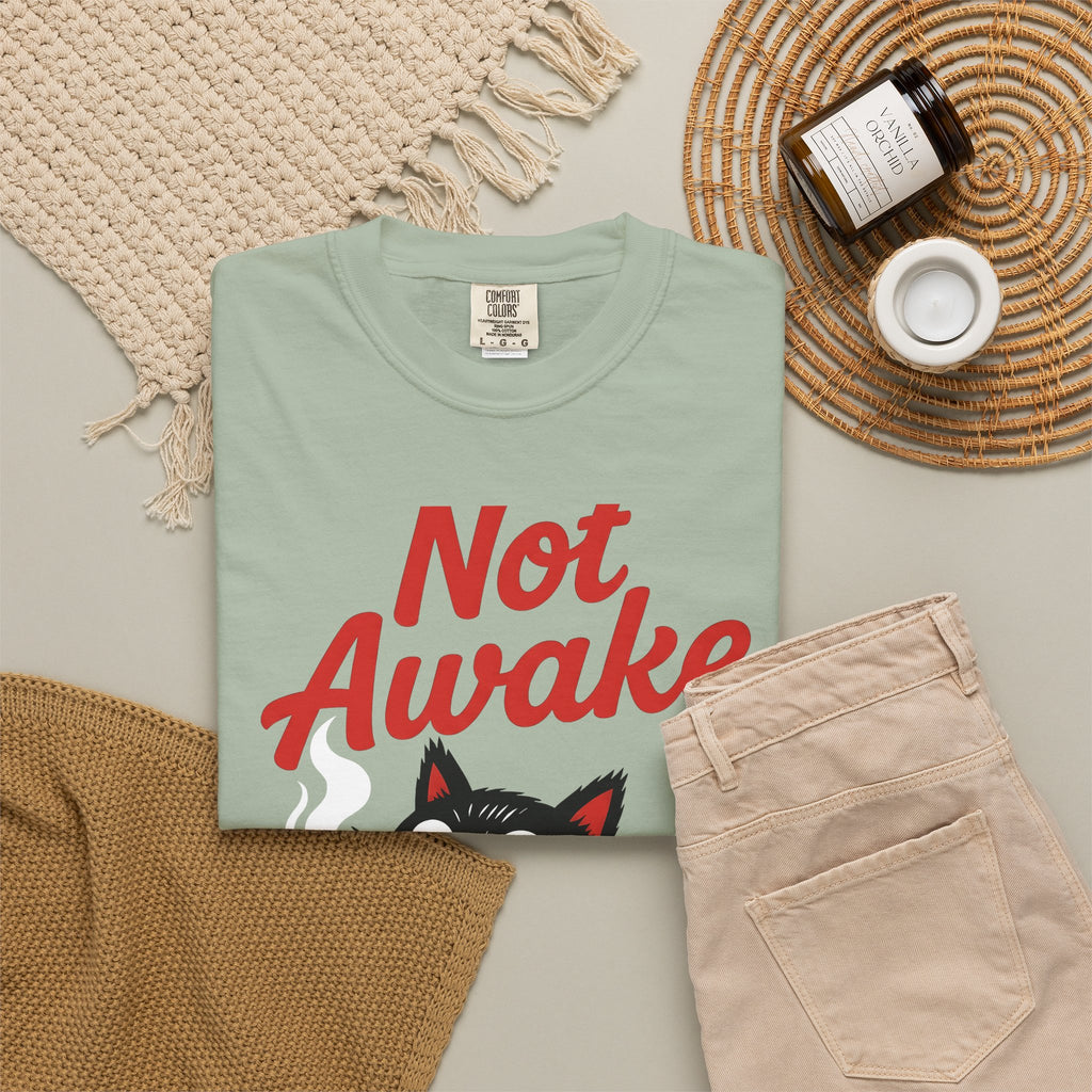 Black Cat Coffee Cat Coffee Gift Cartoon Coffee Cat Fan Comic Caffeine Retro Coffee T-Shirt