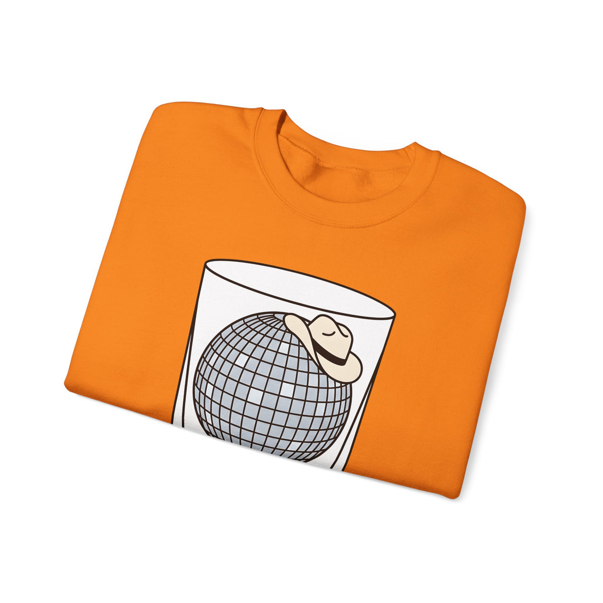 Disco Ball Glass Sweatshirt Cowgirl Festivity Gift Women Cartoon Sweatshirt Mirror Ball Sweatshirt Rodeo Fan Comic Sweatshirt Party Graphic Hand Drawn Cowboy