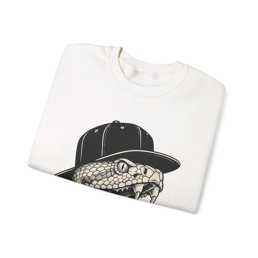 Snake Cap Sweatshirt Streetwear Animal Gift Women Tattoo Sweatshirt Cobra Sweatshirt Urban Fan Ink Sweatshirt Wildlife Graphic Vintage Fangs Sweatshirt