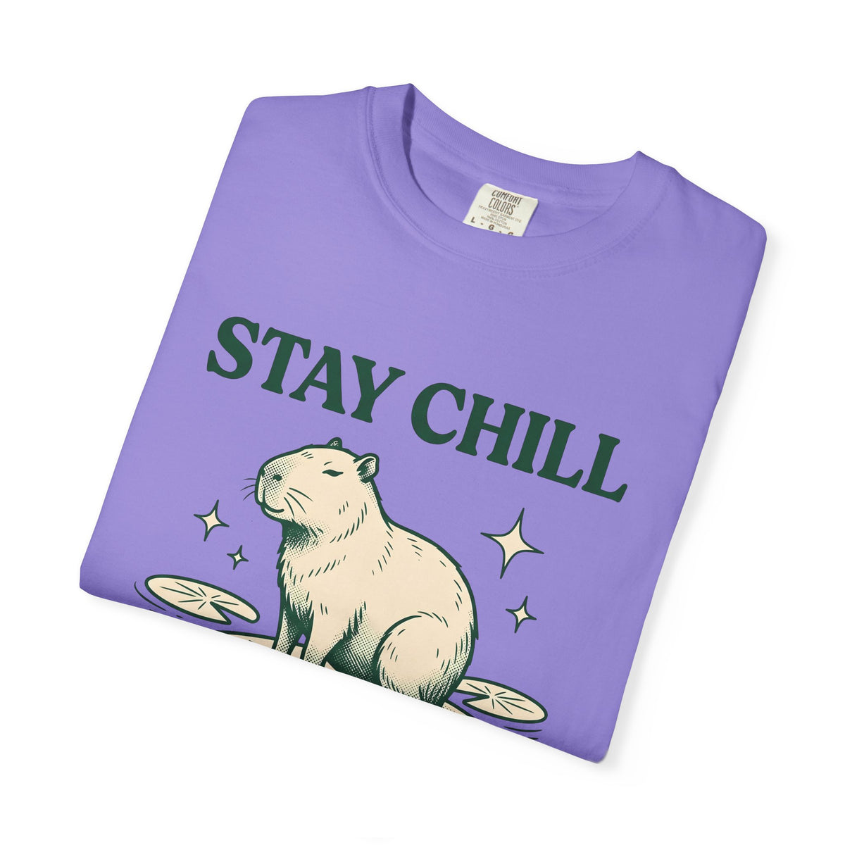 Capybara T-Shirt Capybara Creatures Gift Women Sketch T-Shirt Rodent T-Shirt Capybara Fan Guinea Pig T-Shirt Animal Graphic Cartoon Lotus Leaf