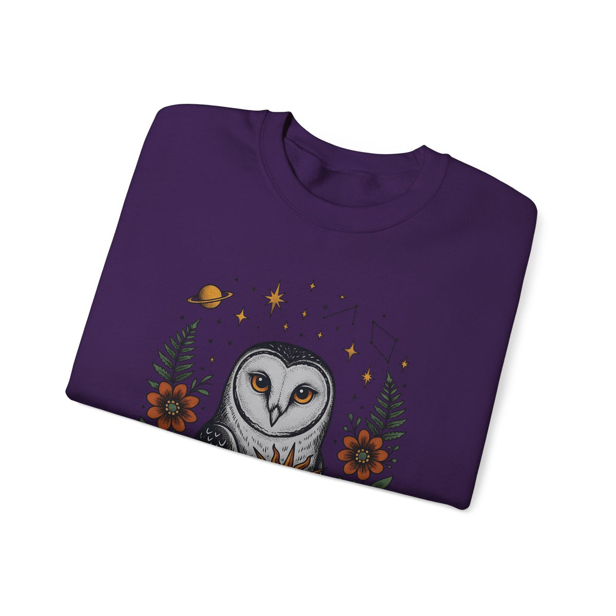 Owl Sun Boho Chic Nature Gift Boho Hoot Bohemian Fan Hippie Environmental Vintage Floral Sweatshirt